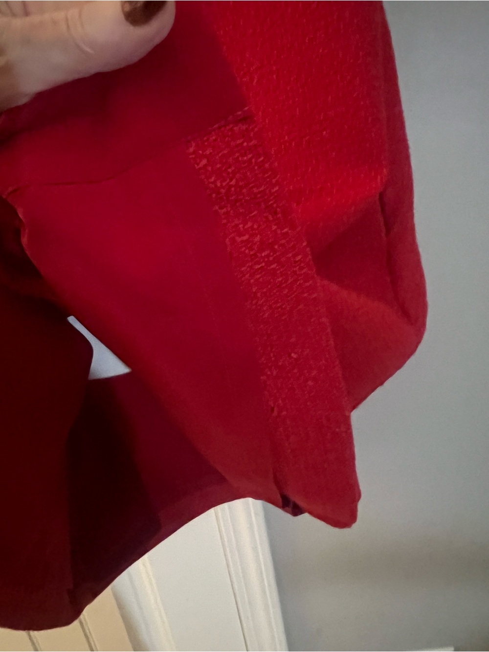 J.Crew Holiday Red Bouclé/Tweed-Texture Dress Crystal Jeweled floral buttons - Picture 9 of 14